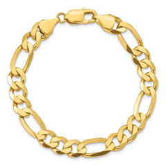 10k 8.75mm Concave Open Figaro Chain