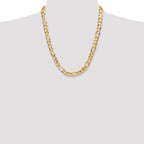 10k 10mm Concave Open Figaro Chain