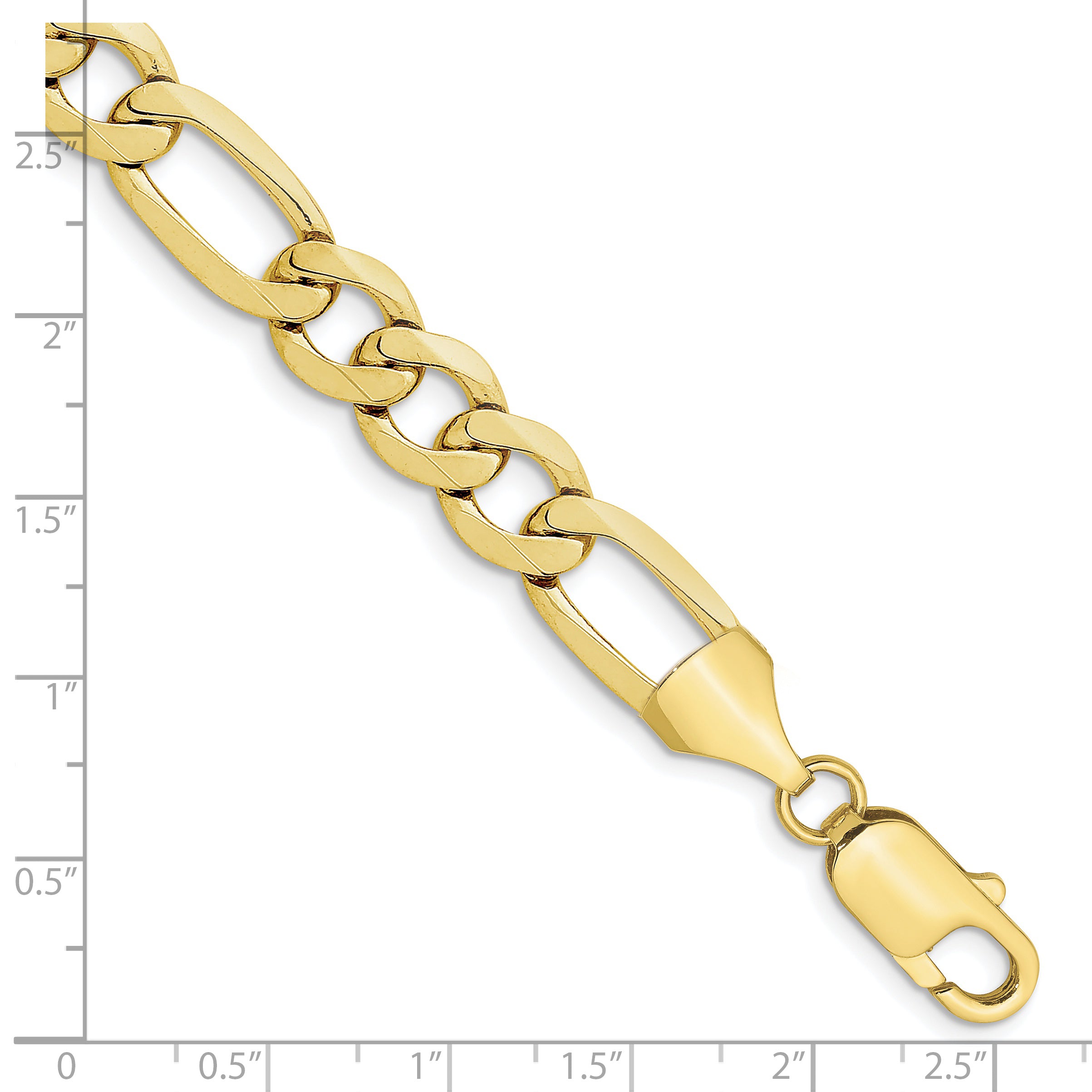 10k 10mm Concave Open Figaro Chain Secondary image