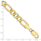 10k 10mm Concave Open Figaro Chain