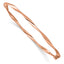 10K Rose Gold Polished Hinged Bangle