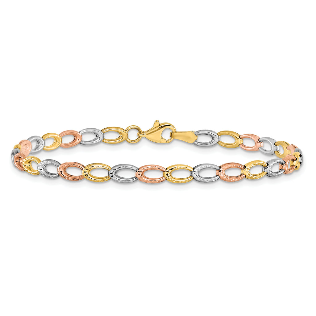 10K Tri-Color D/C Bracelet