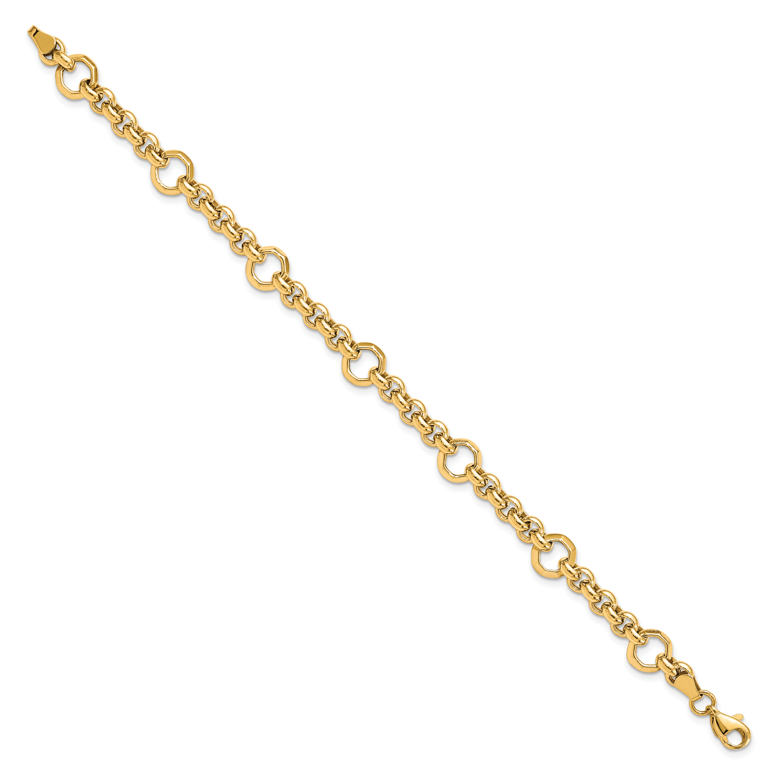 10K Polished D/C Fancy Link Bracelet Secondary image