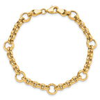 10K Polished D/C Fancy Link Bracelet