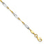 10K Two-tone Polished Fancy Link 1in ext. Anklet