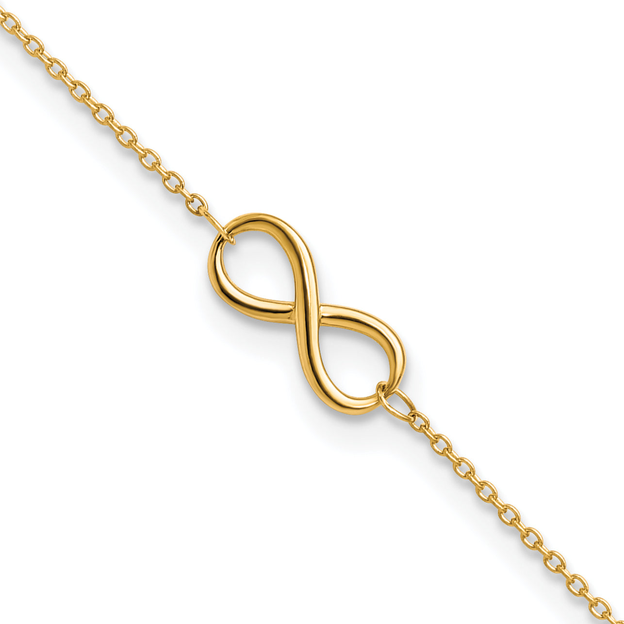 10K Polished Infinity with 1in ext. Anklet Main image