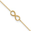 10K Polished Infinity with 1in ext. Anklet