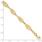 10K Polished Leaf Bracelet