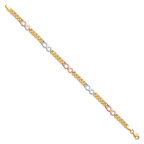 10K Tri-color Reversible Infinity Bracelet