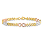 10K Tri-color Reversible Infinity Bracelet