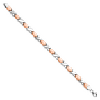 10K Rose and White Gold X/O Fancy Bracelet