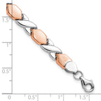 10K Rose and White Gold X/O Fancy Bracelet