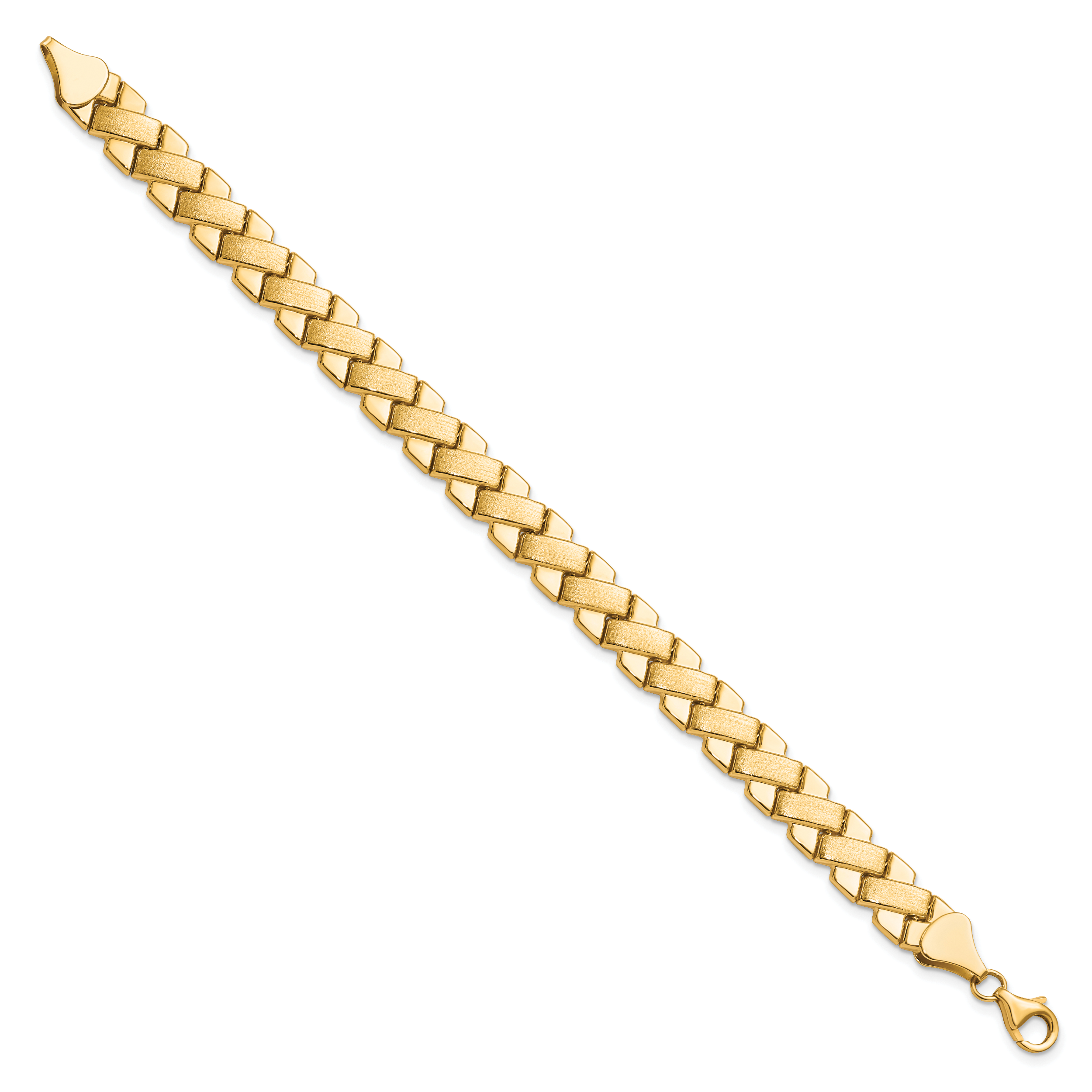 10K Polished and Brushed Fancy Bracelet Secondary image