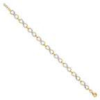 10K w/Rhodium D/C Infinity Fancy Bracelet