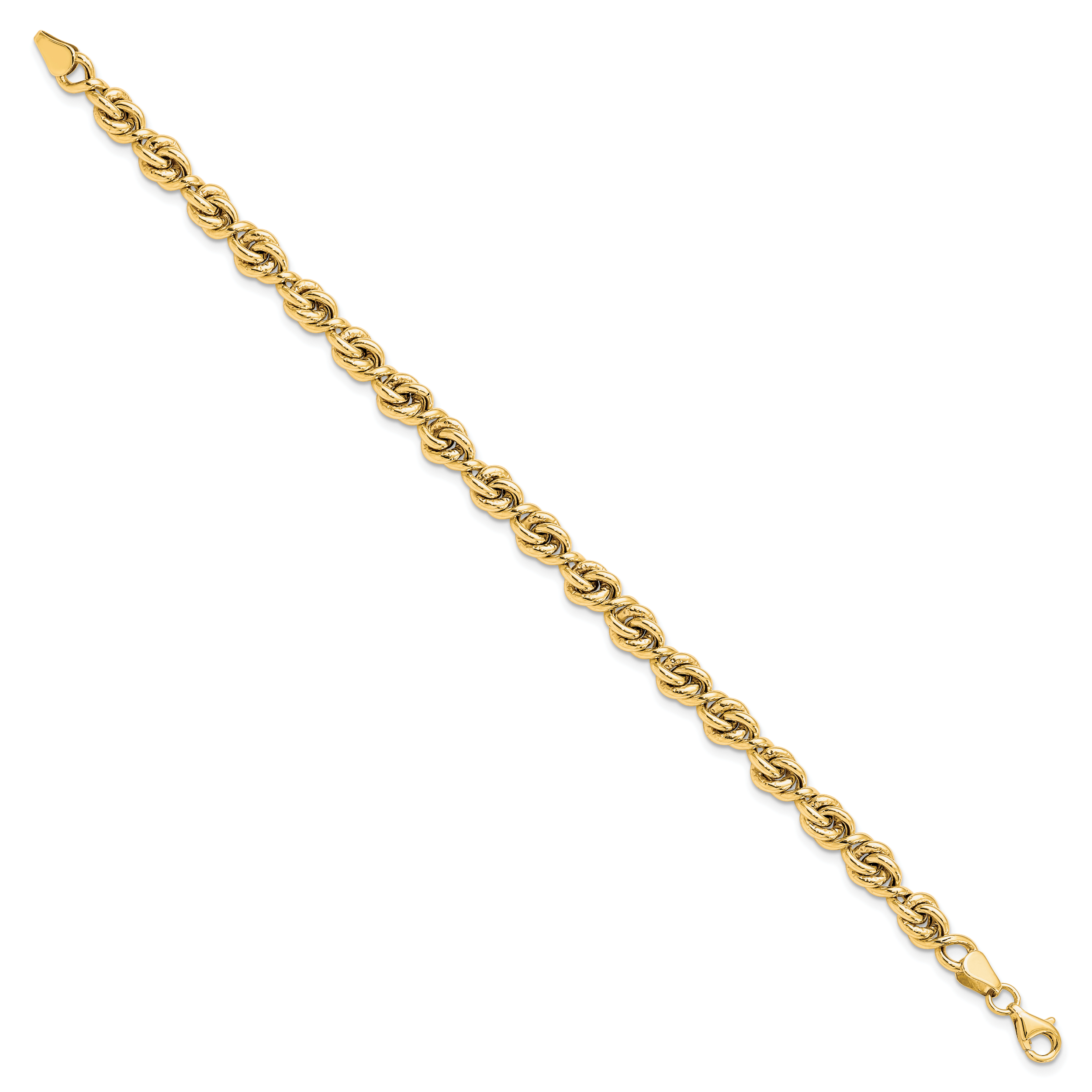 10K Polished Fancy Link Bracelet Secondary image
