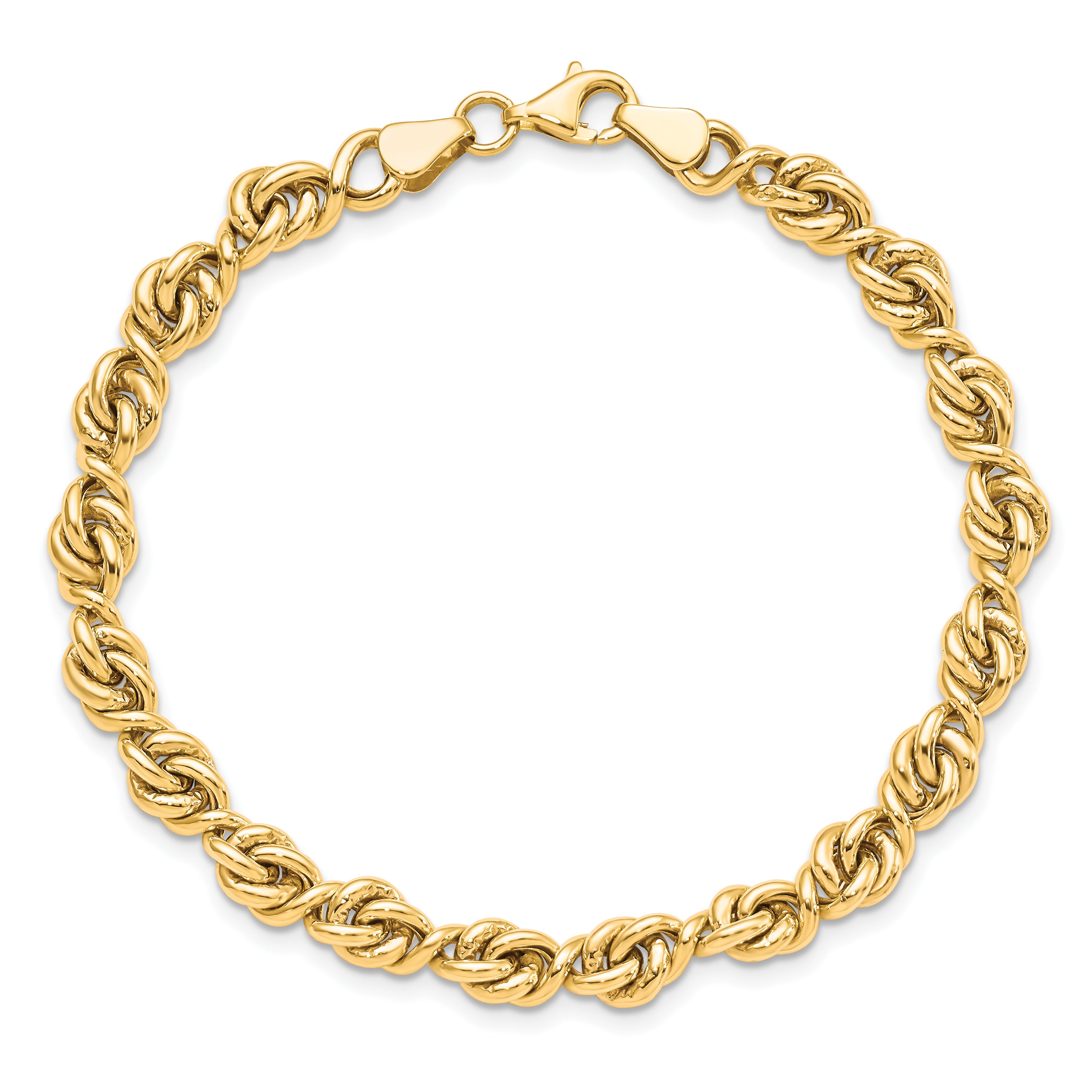 10K Polished Fancy Link Bracelet