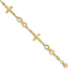 10K Polished Cross and Infinity Bracelet
