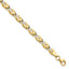 10k w/White Rhodium Polished/Diamond-cut Bracelet