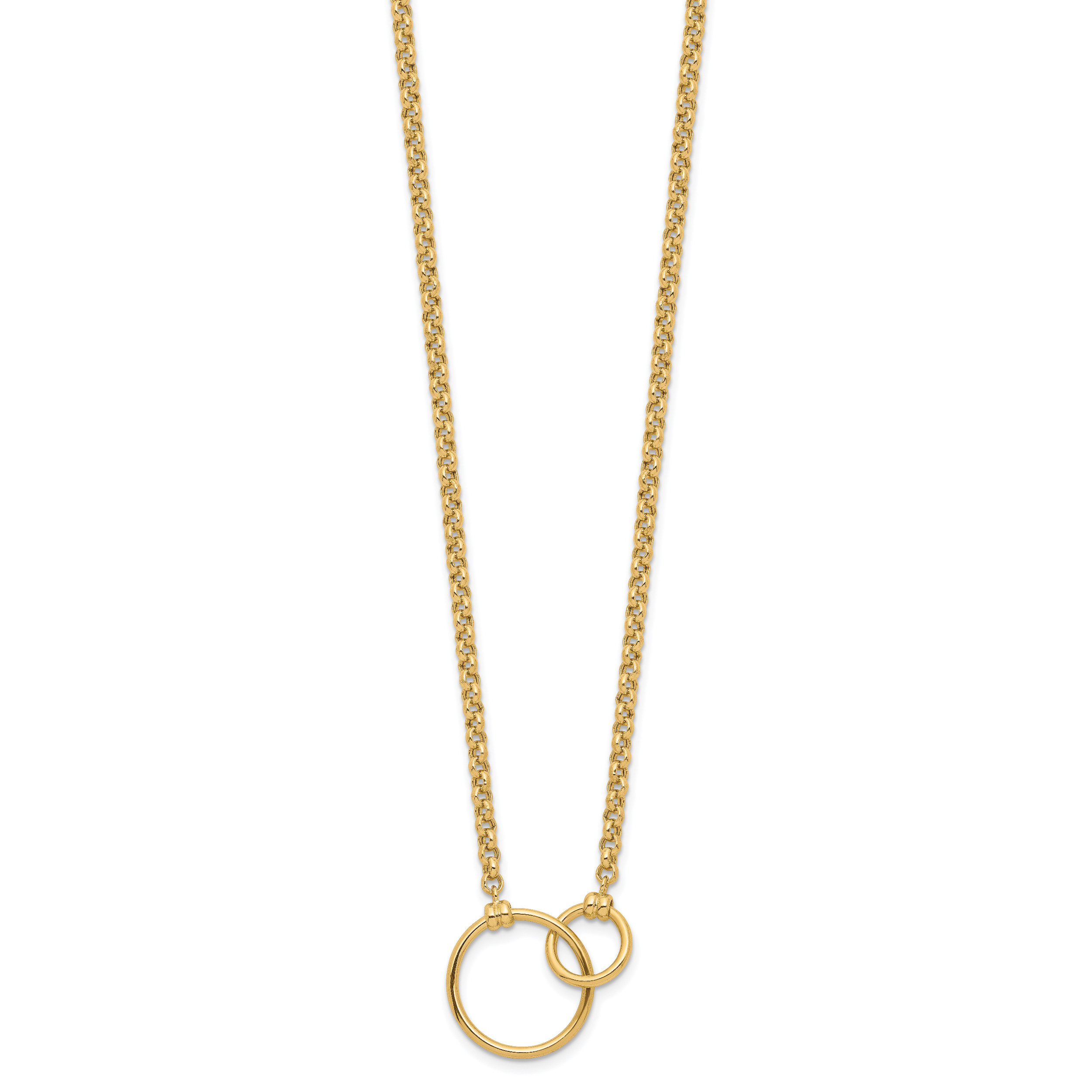 10k Polished Link Necklace