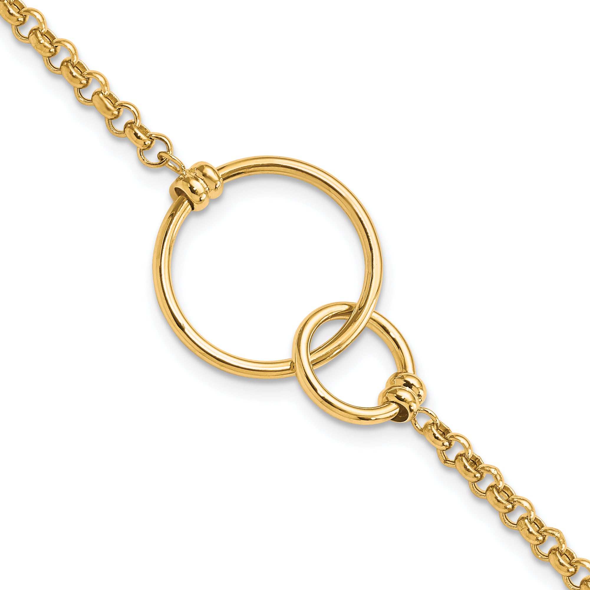 10k Polished interlocking Circles Link Bracelet Main image