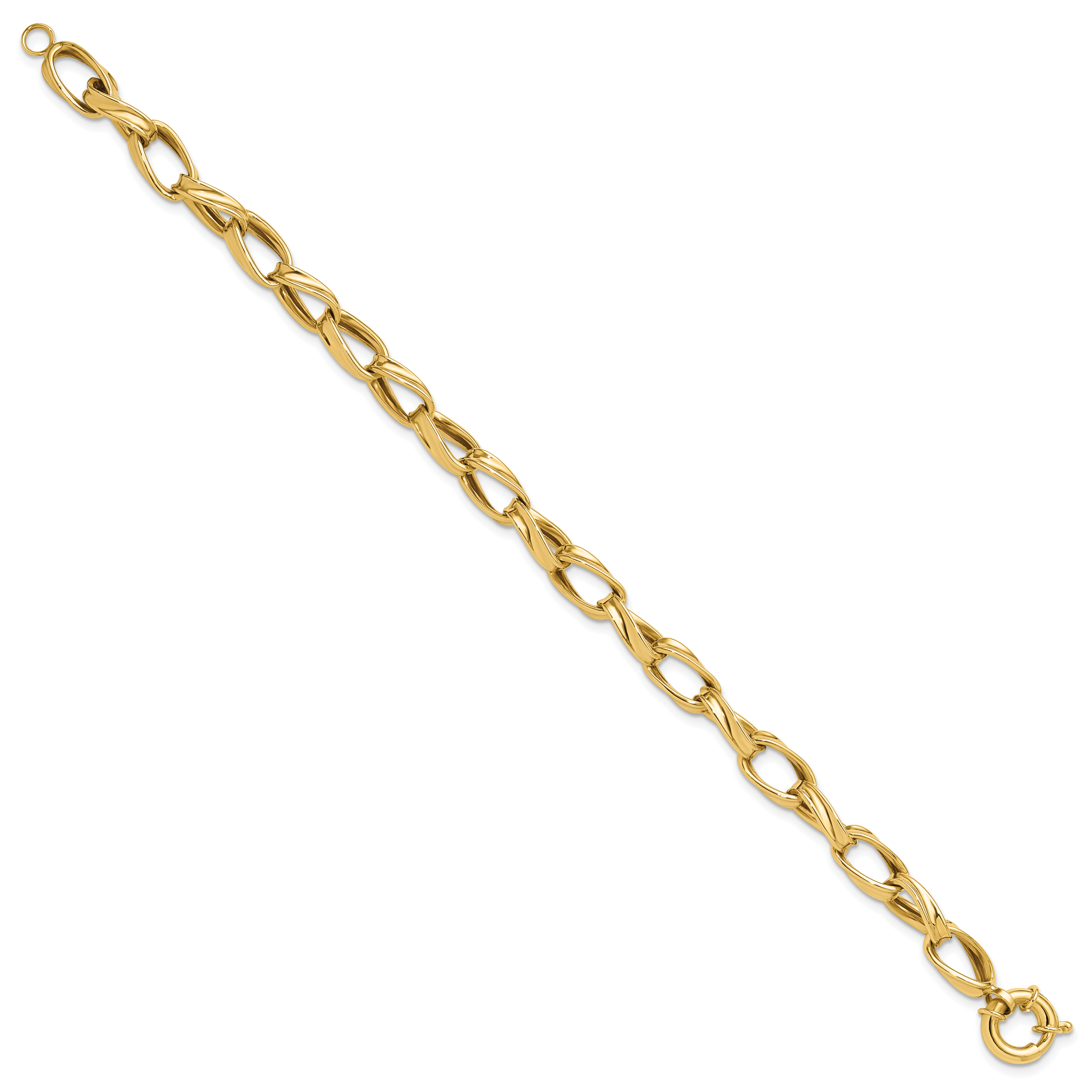 10K Polished Fancy Link Bracelet Secondary image
