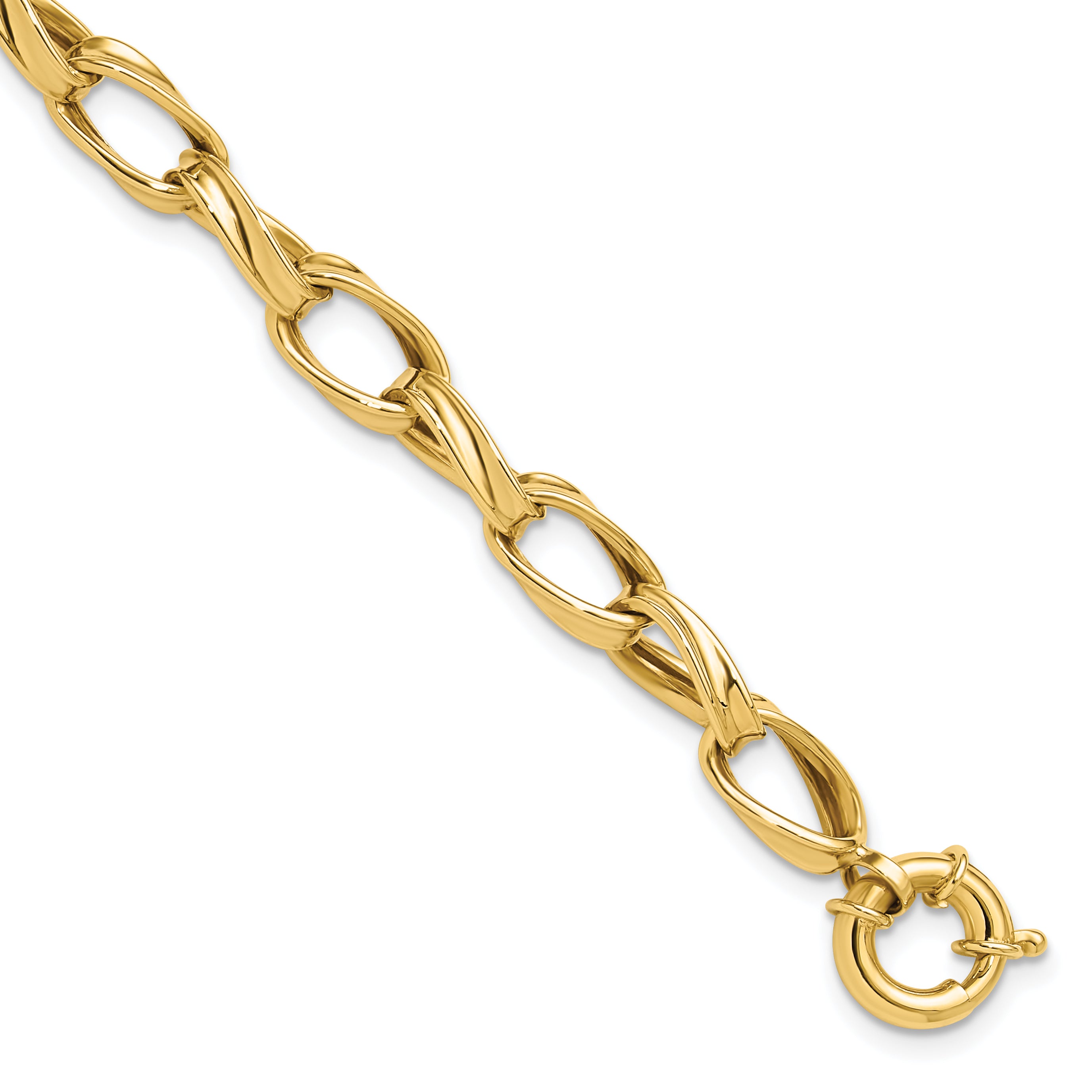 10K Polished Fancy Link Bracelet Main image