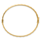 10K Polished Twisted Hinged Bangle