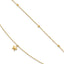 10K Polished 2-Strand Star 9in Plus 2in ext. Anklet
