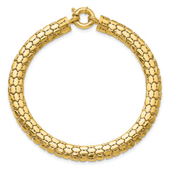 10K Polished Fancy Link Bracelet