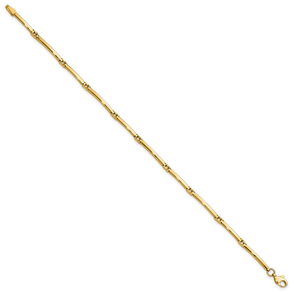 10K Polished Fancy Link Bracelet