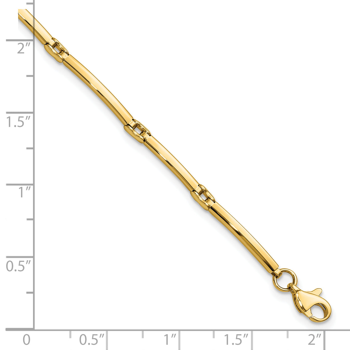 10K Polished Fancy Link Bracelet