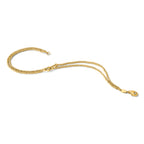 10K Polished and Diamond-cut beads 2-strand Bracelet