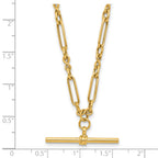 10K Polished Fancy Link Bar Necklace