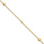 10K Polished and Dia-cut Fancy 10in Plus 1in ext. Anklet