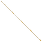 10K Polished Fancy 10in Plus 1in ext. Anklet