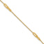 10K Polished Fancy 10in Plus 1in ext. Anklet