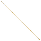 10K Polished and Dia-cut Infinity 10in Plus 1in ext. Anklet