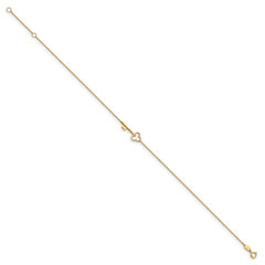 10K Polished Key 9in plus 1in ext. Anklet