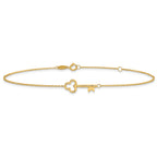 10K Polished Key 9in plus 1in ext. Anklet