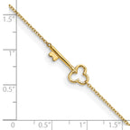 10K Polished Key 9in plus 1in ext. Anklet