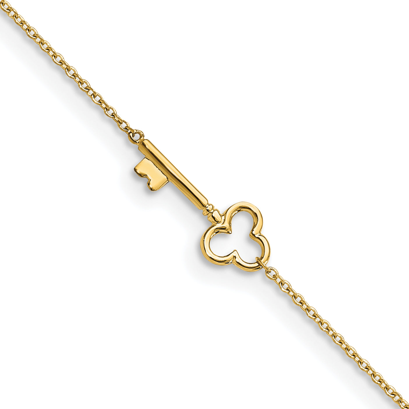 10K Polished Key 9in plus 1in ext. Anklet Main image