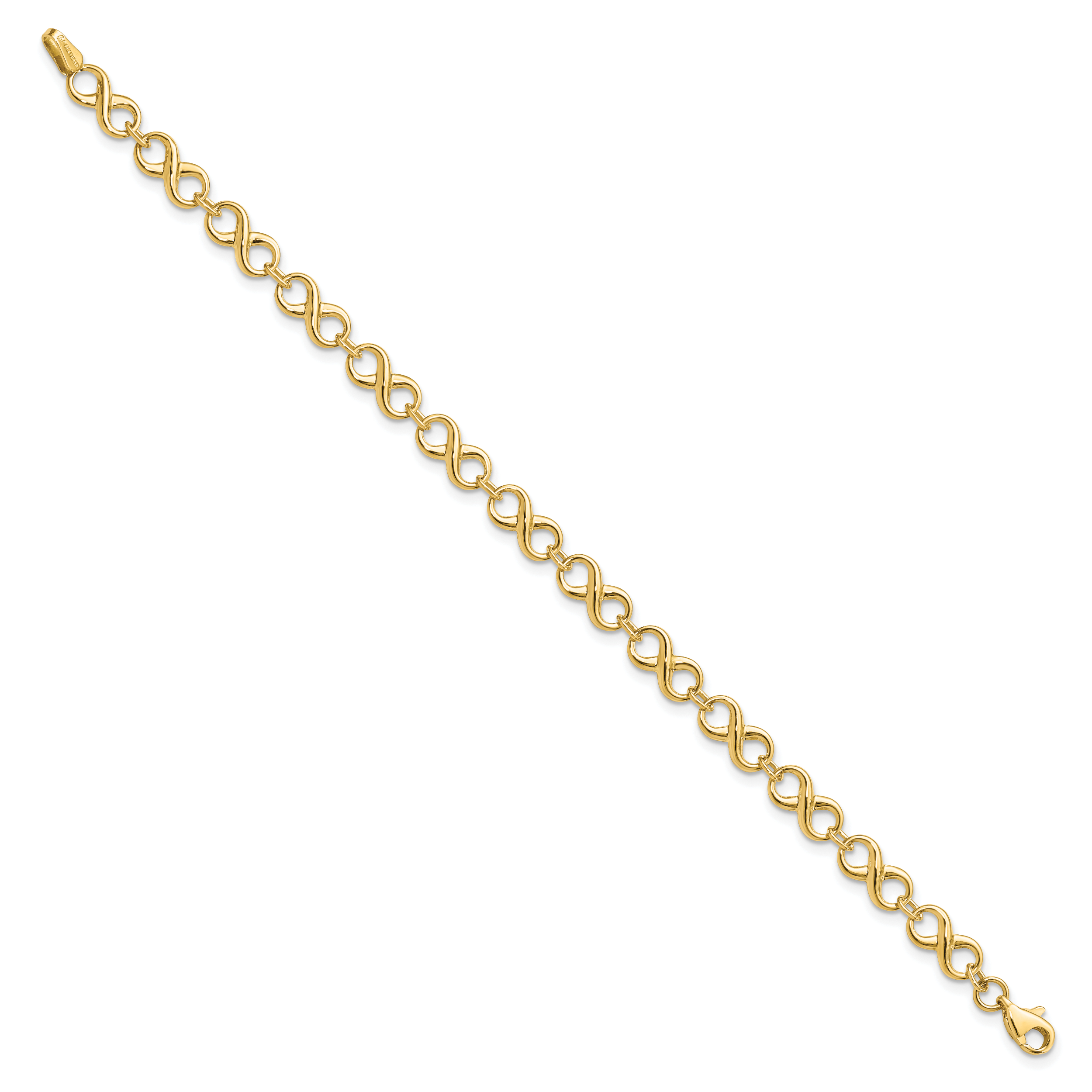 10K Polished Infinity Bracelet Secondary image