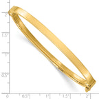10K Gold Polished Hinged Bangle Bracelet