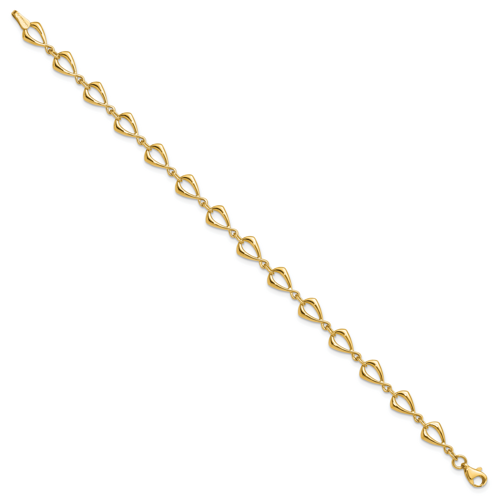 10K Polished Fancy Link Bracelet