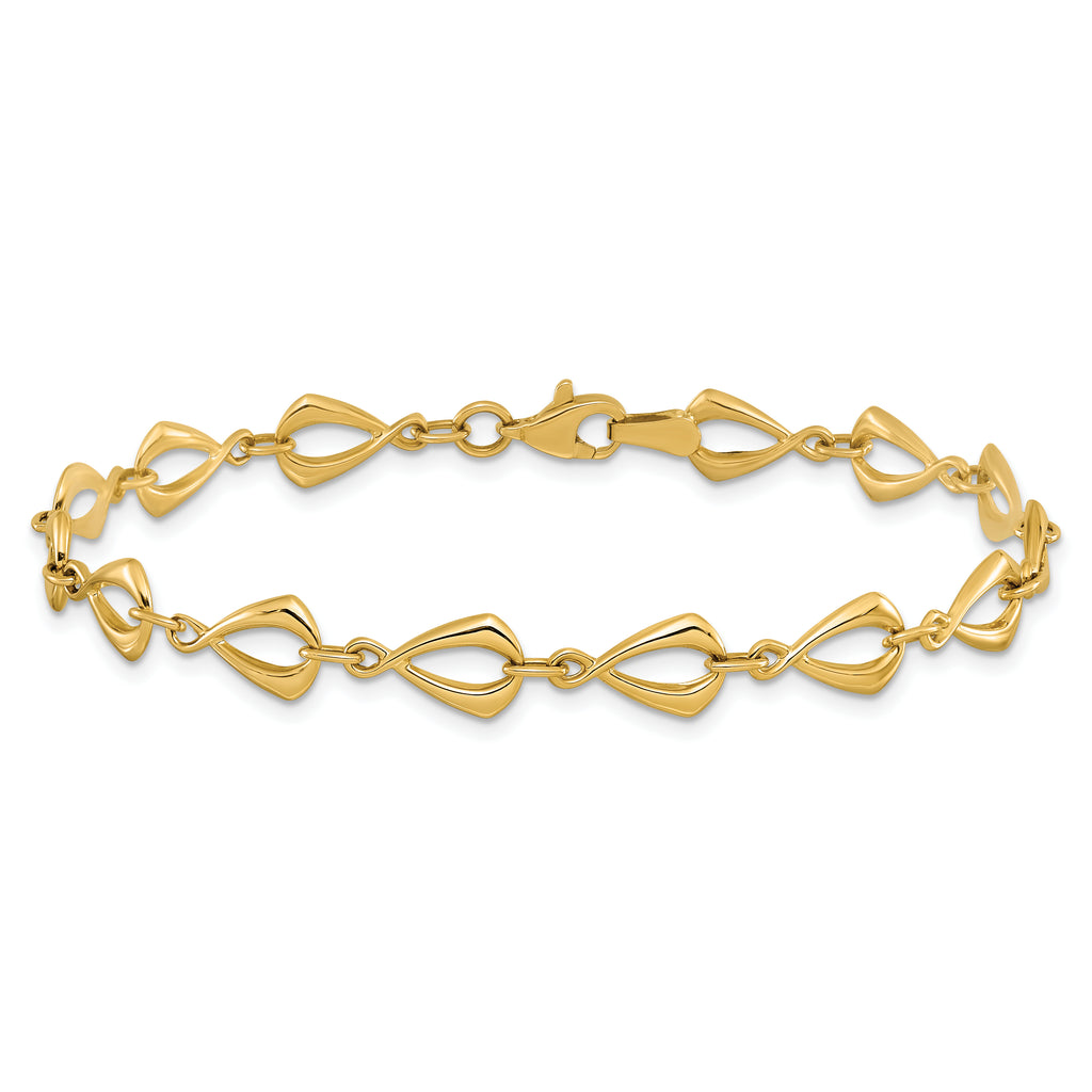 10K Polished Fancy Link Bracelet