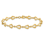 10K Polished Fancy Link Bracelet