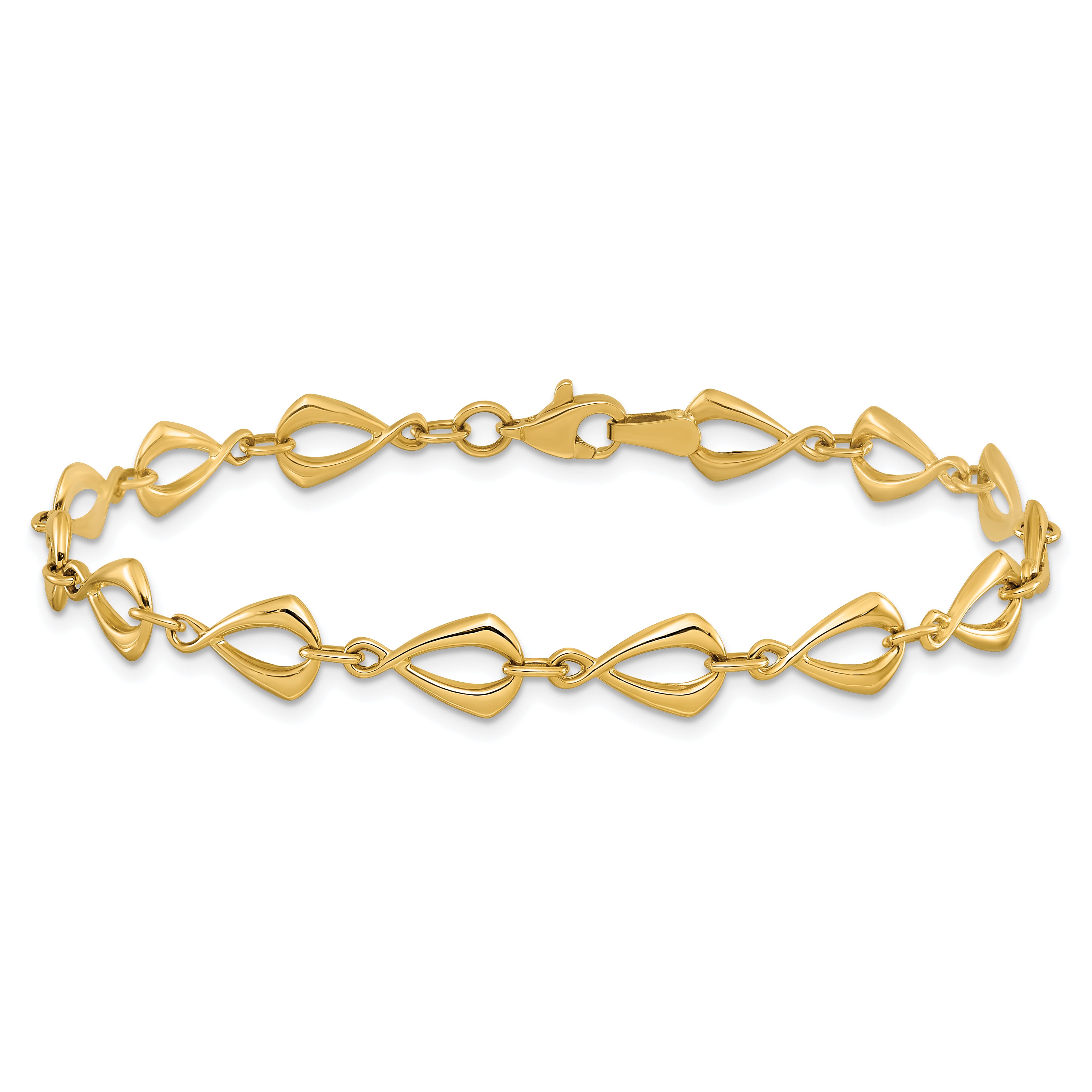 10K Polished Fancy Link Bracelet