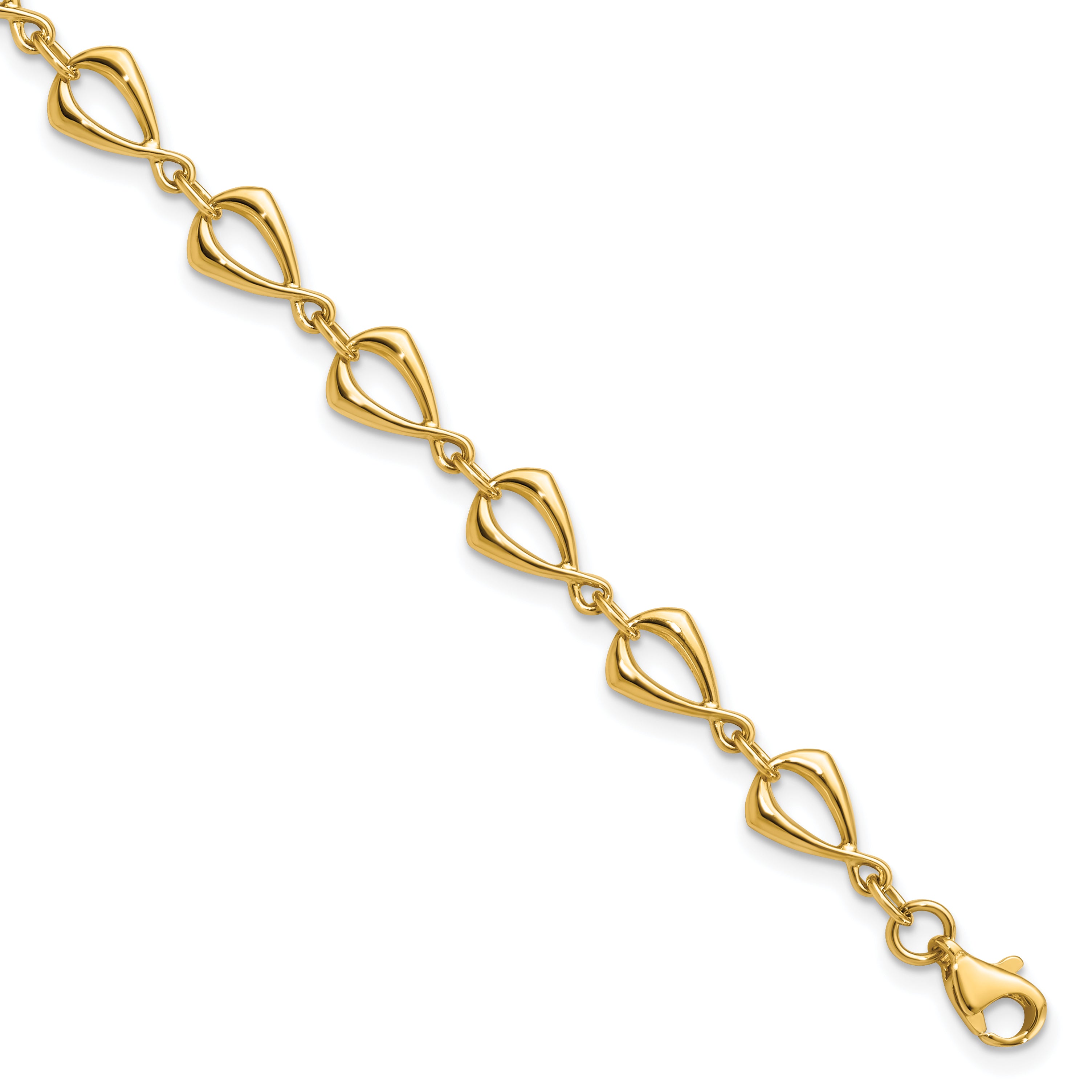 10K Polished Fancy Link Bracelet Main image