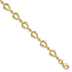 10K Polished Fancy Link Bracelet