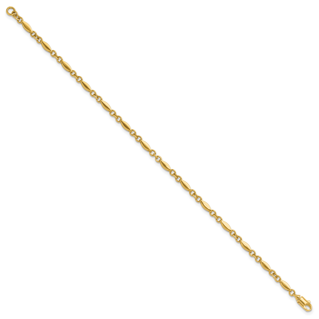 10K Polished Fancy Link Bracelet